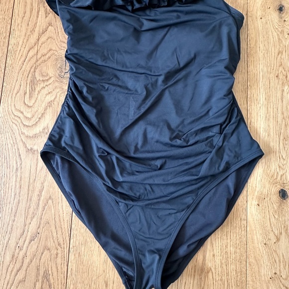 Lilly Pulitzer Kibali Black One-Piece Swimsuit black Onyx size 12 EUC - Picture 3 of 9